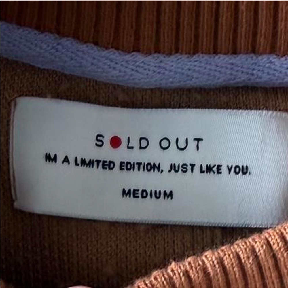 Sold Out Warm Brown Crew Neck Sweater - Picture 2 of 4